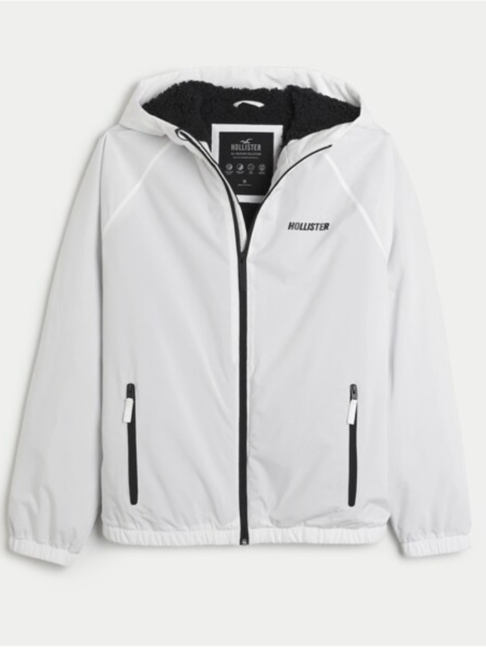Hollister White All Weather Hoodie - Men’s Size Large - Picture 3 of 6